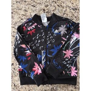Adidas Girls Lightweight Track Jacket. Full zip size 7/8 small 10% Polyester2952